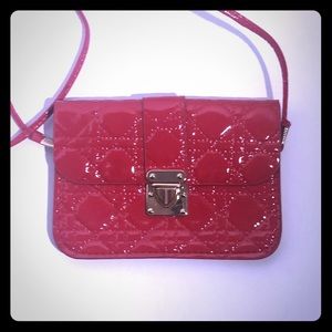 Red patent leather Crossbody/wristlet